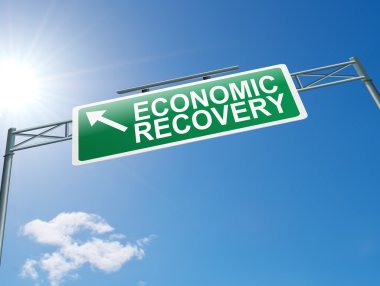 Economic recovery sign. clipart