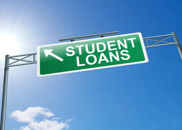 Koncepcji pożyczek studenckich. — Zdjęcie stockowe