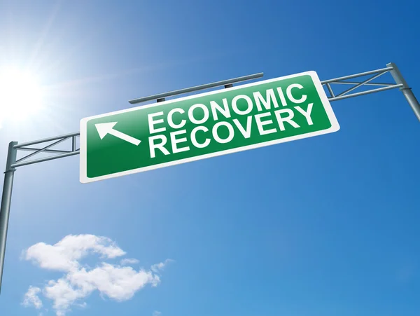 경제 회복 로그인. — 스톡 사진