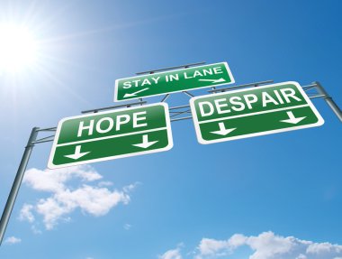 Hope or despair concept. clipart