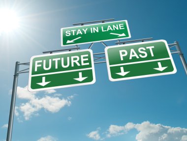 Past or future concept. clipart