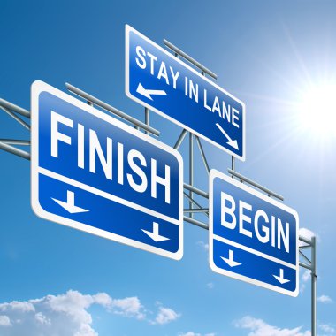 Start or finish. clipart