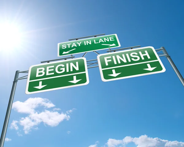 Start or finish. — Stock Photo, Image