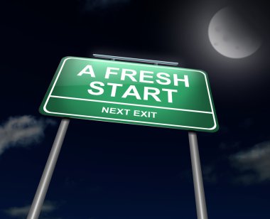 A fresh start. clipart