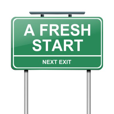 A fresh start. clipart