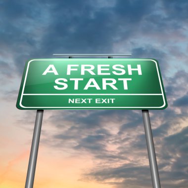 A fresh start. clipart