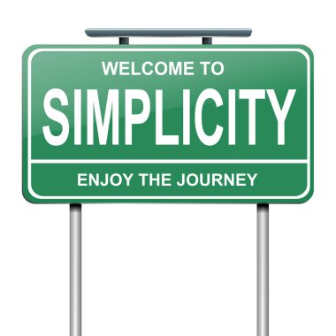 Simplicity concept. clipart