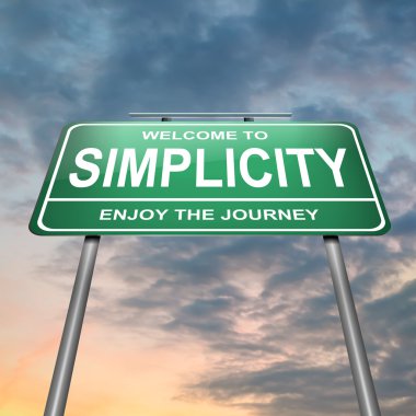 Simplicity concept. clipart