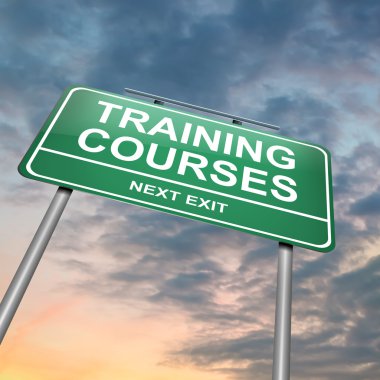 Training courses concept. clipart