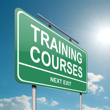 Training courses concept. clipart