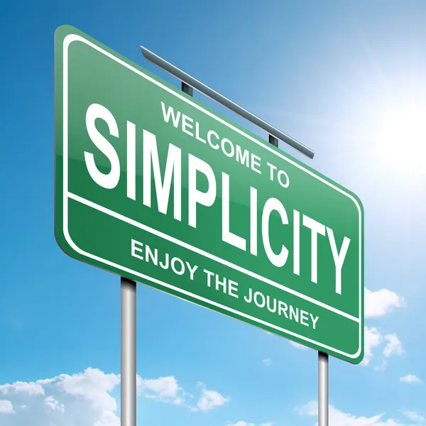 Concetto di semplicità . — Foto Stock