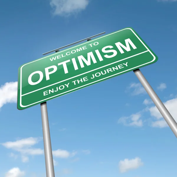 Optimistisk koncept. — Stockfoto