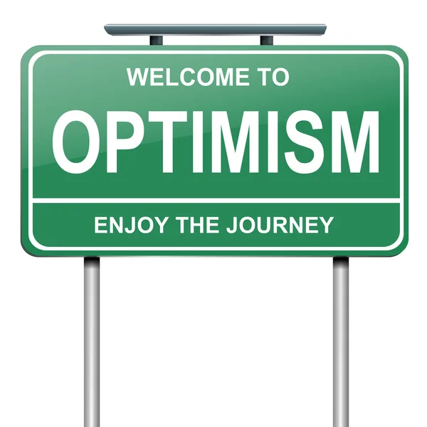 Optimistisk koncept. — Stockfoto