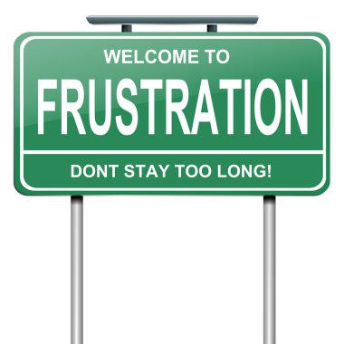 Frustration concept. clipart