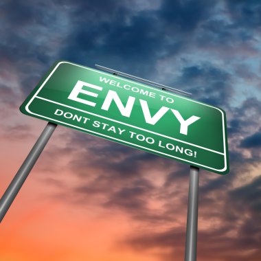 Envy concept. clipart