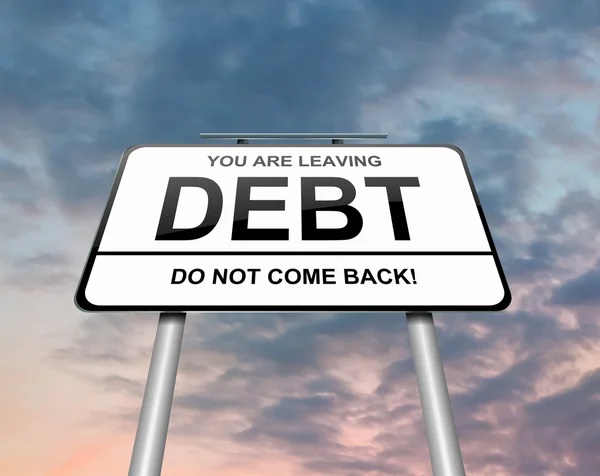 Koncept dluhu. — Stock fotografie