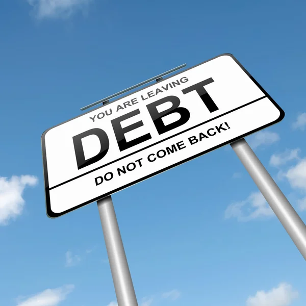 Koncept dluhu. — Stock fotografie