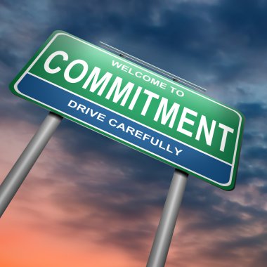 Commitment concept. clipart