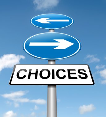 Choices concept. clipart