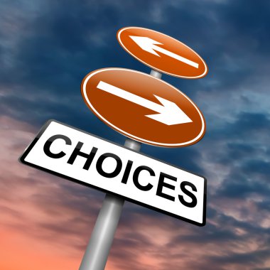 Choices concept. clipart