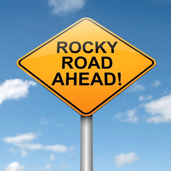 Rocky road ahead. — Stock Photo, Image