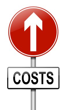 Cost increase concept. clipart