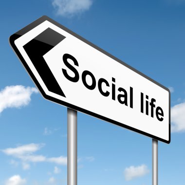 Social life concept. clipart