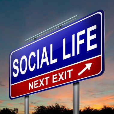 Social life concept. clipart