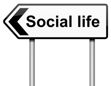 Social life concept. clipart