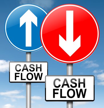 Cash flow concept. clipart