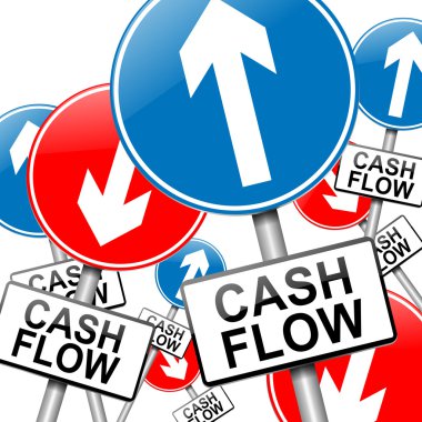 Cash flow concept. clipart