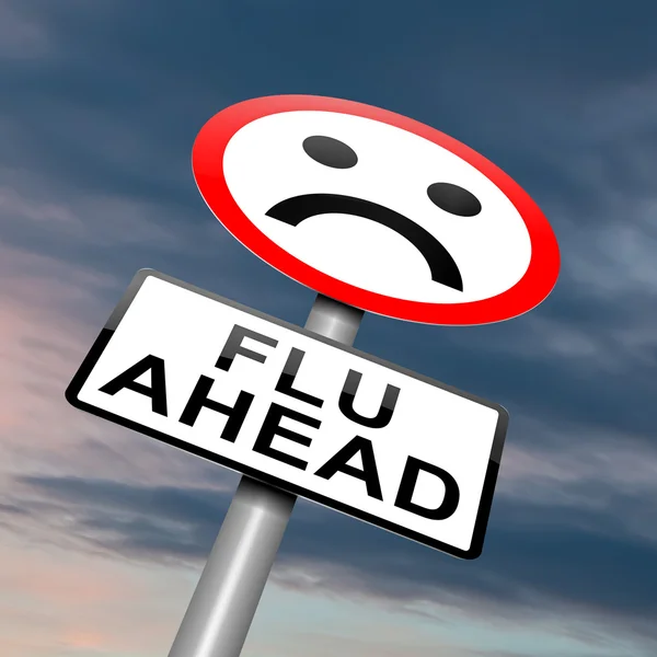 インフルエンザの警告の概念. — ストック写真