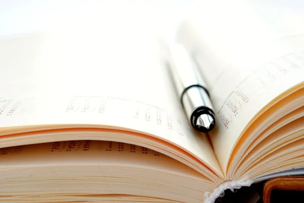 Notebook en pen — Stockfoto