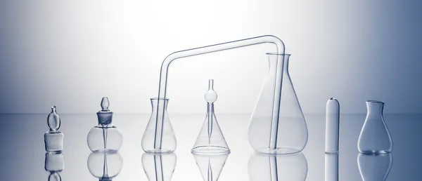 Tom Laboratorieartiklar av glas — Stockfoto