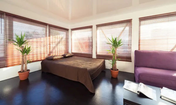 Çatı katı yatak odası — Stok fotoğraf