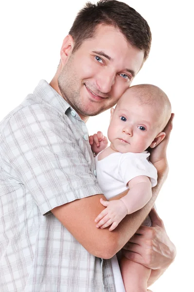 Glücklicher Vater, der seinen Sohn hält — Stockfoto
