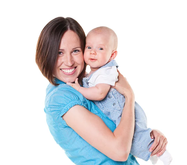 Sorrindo mãe e bebê — Fotografia de Stock