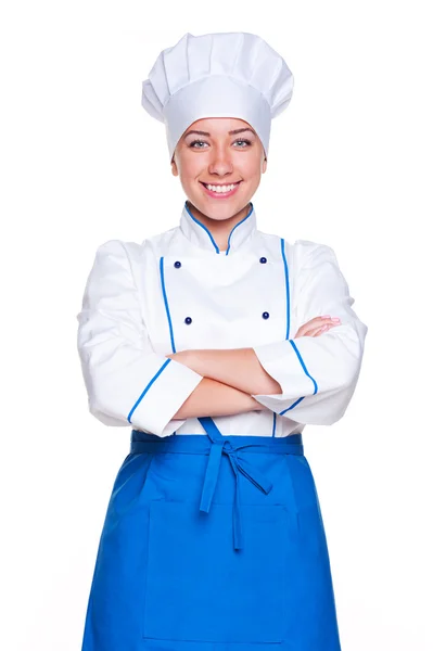Duran genç aşçı — Stok fotoğraf
