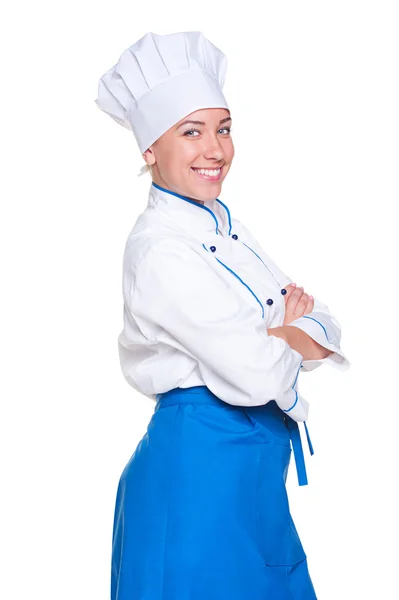 Young cook with crossed hands — Stock Photo, Image