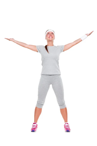Fitness cheerful woman — Stock Photo, Image
