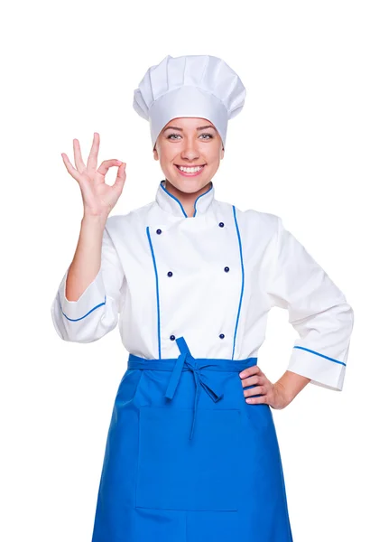 Erfolgreicher Koch in Uniform — Stockfoto