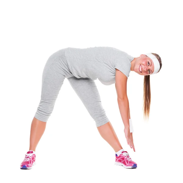 Woman doing stretching exercises — Stock Photo, Image