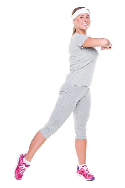 Young female doing aerobics — Stock Photo, Image