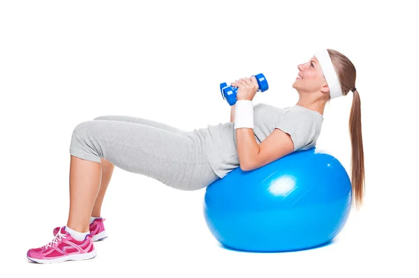 Mujer activa haciendo ejercicios — Foto de Stock