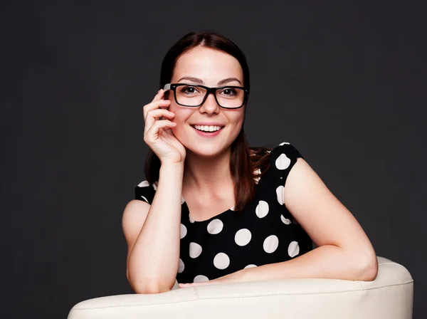 Alluring young woman in glasses — Stock Photo, Image