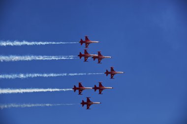 2012, bucharest, Romanya - Temmuz 22:turkish demoteam Bükreş airshow, yıldız