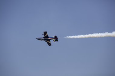 Bucharest, Romanya - 22 Temmuz: İtalyan demoteam frecce tricolori, Bükreş airshow, Romanya, 22 Temmuz 2012