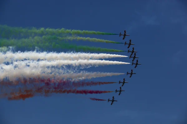 Włoski samolot akrobatyczny Pokaż — Zdjęcie stockowe