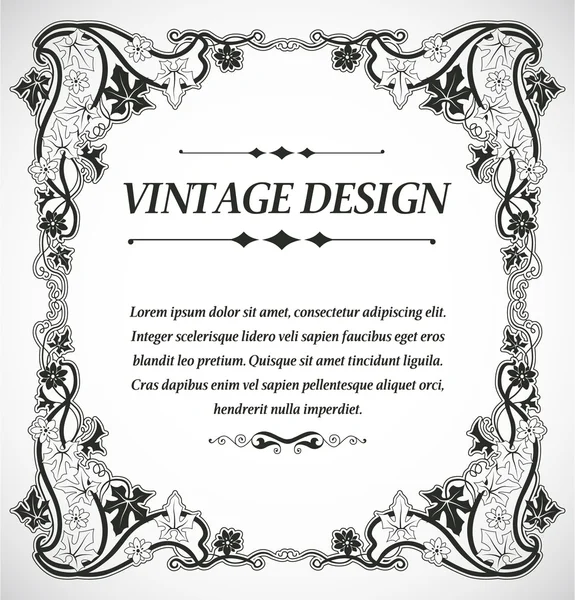 Vintage tarzı tasarım — Stok Vektör