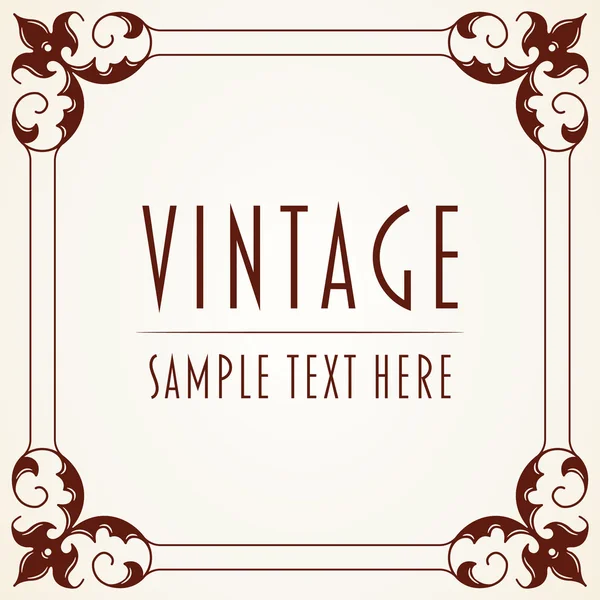 Dekorativ vintage ram — Stock vektor